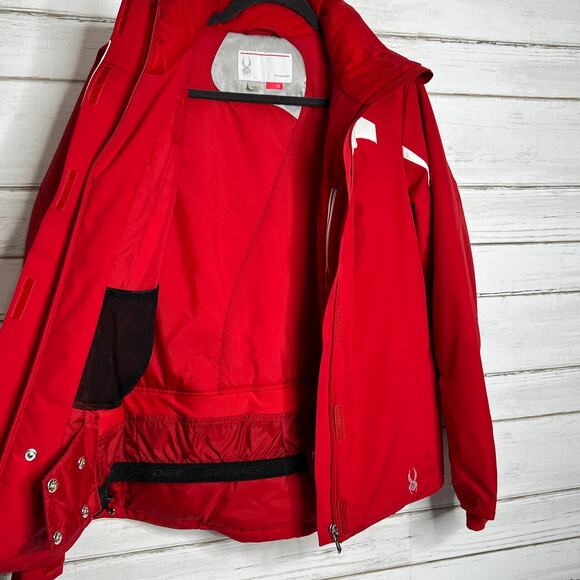 Spyder Amp Winter Ski Jacket Red White Women's Size 12 - Picture 10 of 15